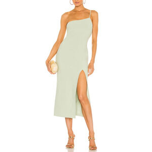 Bec + Bridge 'Fleur' Green Asymmetrical Midi Dress Size 4